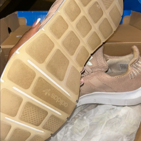 Adidas Women's Swift Run Tan Sneakers - Picture 3 of 4